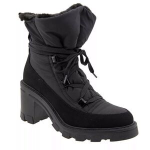 BCBGENERATION  Faux Fur Tagli Hiker Booties - Sz 8.5 - Black